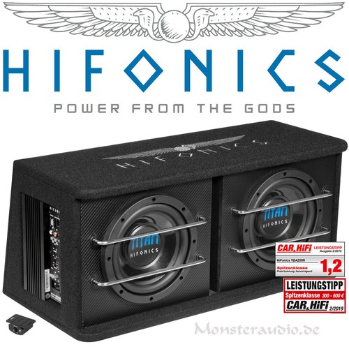 Hifonics 600 watt 2x20cm aktiv - 600,